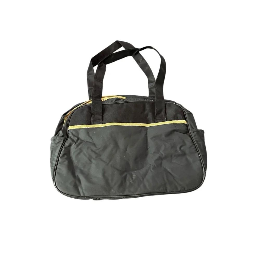 enfamil‎ lipil black with gold inside diaper bag shoulder tote